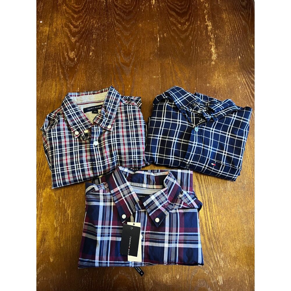 3PC Tommy Hilfiger Men’s Shirts XS-S | Button Down Dress Shirt Bundle